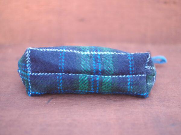 Dachshund Applique Tartan Tweed Make Up Bag