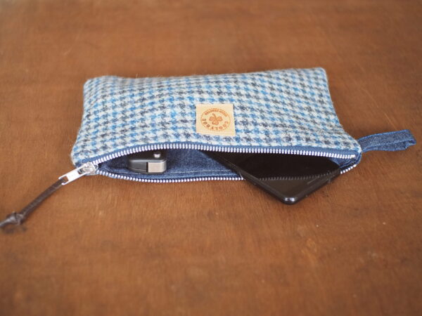 houndstooth Tweed Wallet for phone and cards