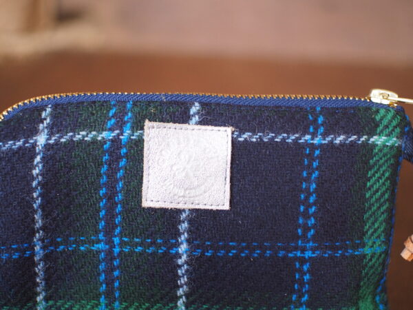 British Tweed Wallet with Shamrock Embroidery