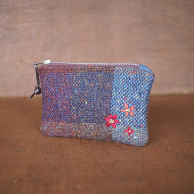 Kerry Tweed Purse with Flowers Embroidery