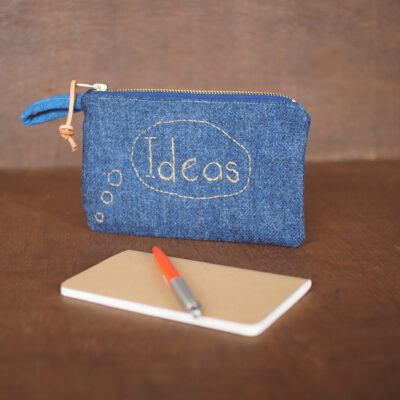 Irish Tweed Pouch for Moleskin journal Gift Set