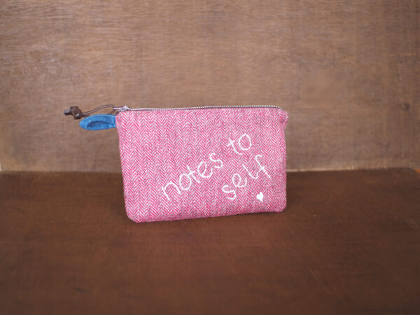 Embroidered Wool Tweed Notebook Pouch Gift Set including Moleskin Journal and Parker Pen - Image 3