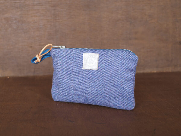 Violet Irish Tweed Wallet in Classic Herringbone Style