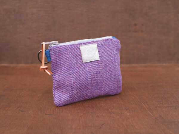 Irish Orchid Herringbone Tweed Coin Purse