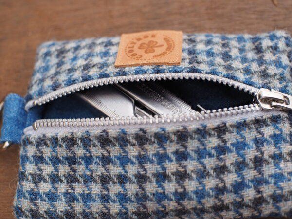 Blue and Grey EDC Tweed Pouch