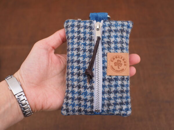 Blue and Grey EDC Tweed Pouch