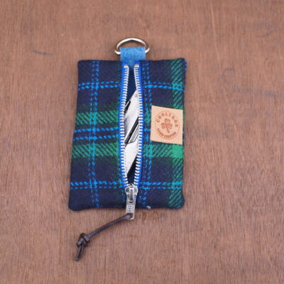 Green and Blue Tartan edc pouch tool organizer