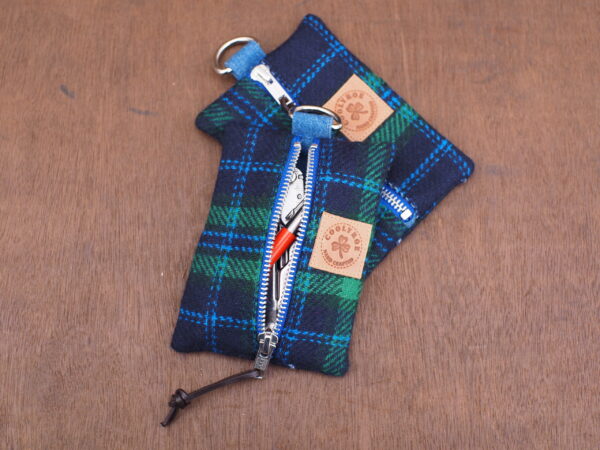 Green and Blue Tartan edc pouch tool organizer