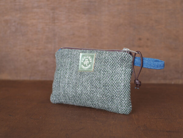 Charming Herringbone Tweed Wallet with Ladybug Embroidery - Image 7