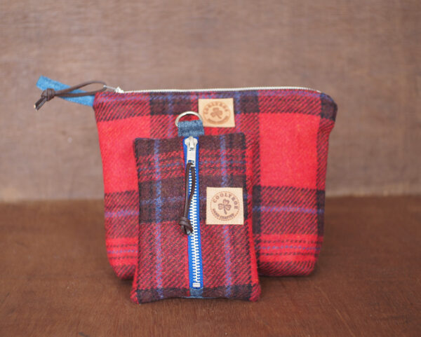 Red Tartan Irish Tweed Gift Set for Man