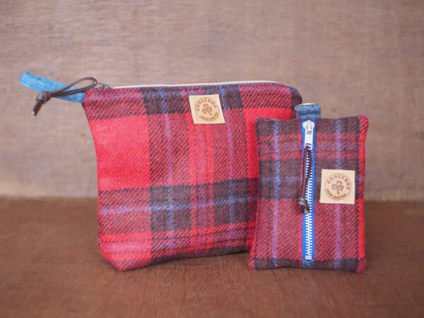 Red Tartan Irish Tweed Gift Set for Man