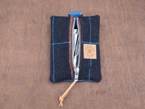 Truffle Plaid Wool Tweed & Denim EDC Pouch