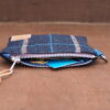 Plaid Wool Tweed Travel Gift Set - XXL Shoe bag - Cosmetic Bag - Coin Wallet - Truffle Brown Tweed & Denim