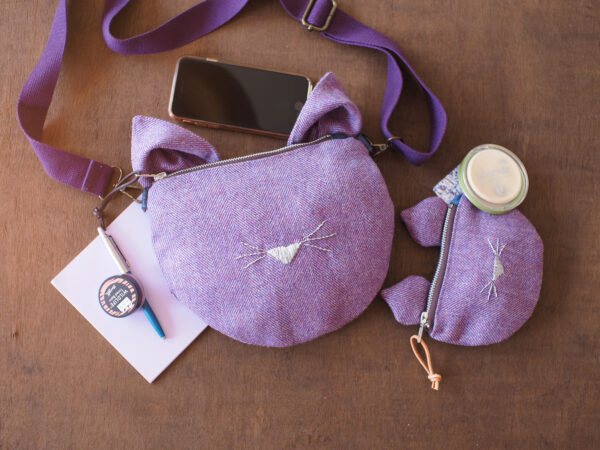 Cute Cat Clutch Purse - Cat Lover Crossbody Bag - Image 3
