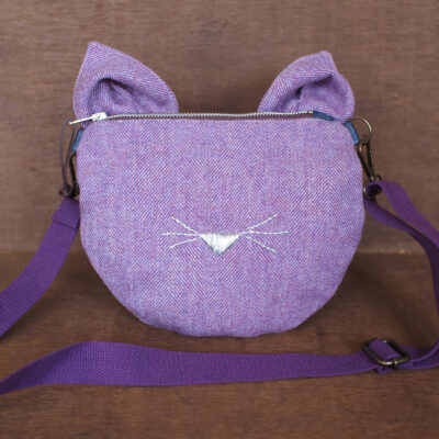 Cat Lover Tweed Crossbody Bag